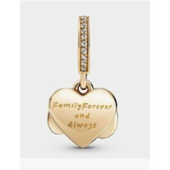 Sparkling Infinity Heart Dangle, Charm For Pandora Bracelet Necklace - Picture 2 of 7